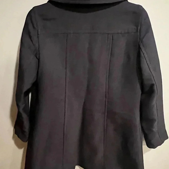 Anthropologie Wellesley Pleated Peacoat in Navy Blue - Women's Size Extra Small - Picture 4 of 10